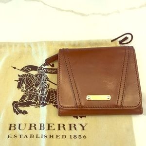 Genuine Brown Leather Square Wallet